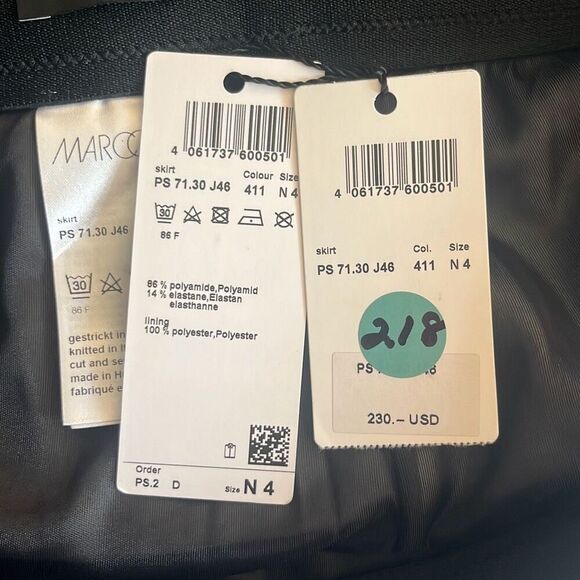 Marc Cain Sports N4 US 10 Animal Print Mini Skirt Black Green Lined $230 NWT - Picture 11 of 13